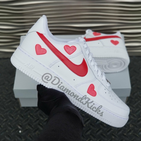 Nike Shoes - Nike Air Force 1 Custom Hearts